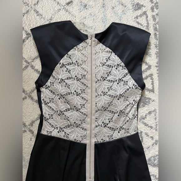 Black Halo Formal Dress with Lace Back, Size 8 - Picture 4 of 6